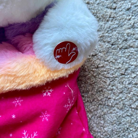 Holiday Time Musical Plush Animated Unicorn Christmas Stocking New! - Picture 10 of 12